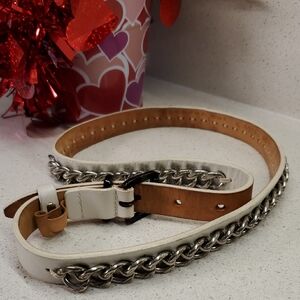 BARBARA BUI White Belt/W Silver Chain